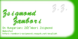 zsigmond zambori business card